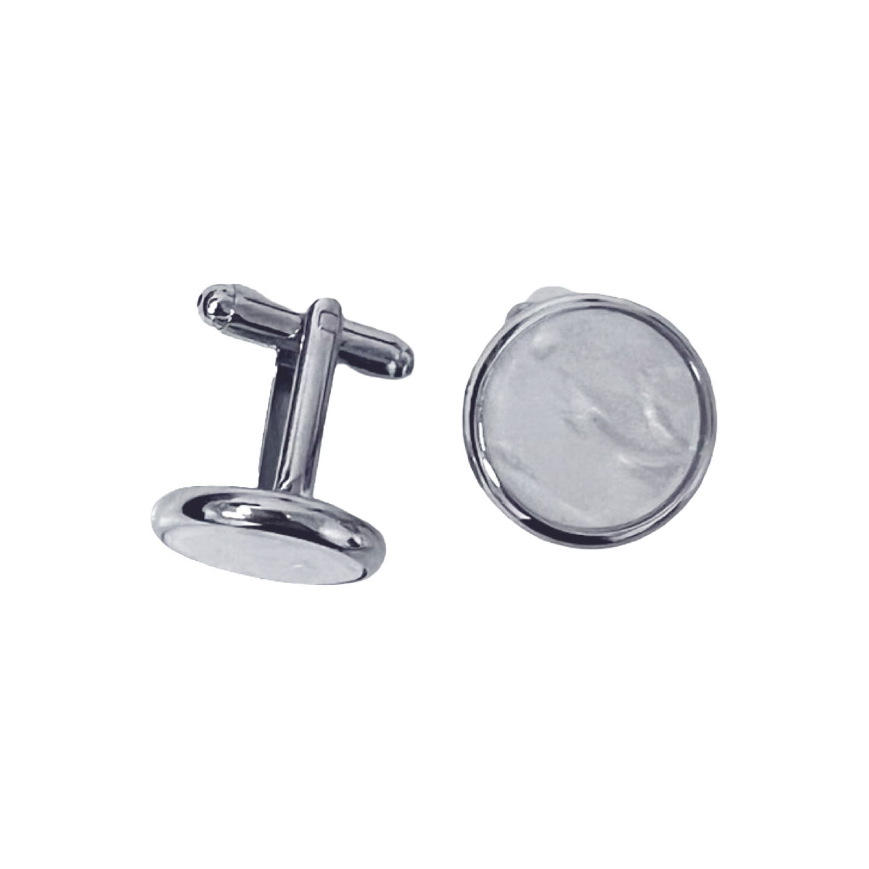 Pearl and Silver Cufflinks