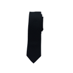 Black with White Dot Long Tie