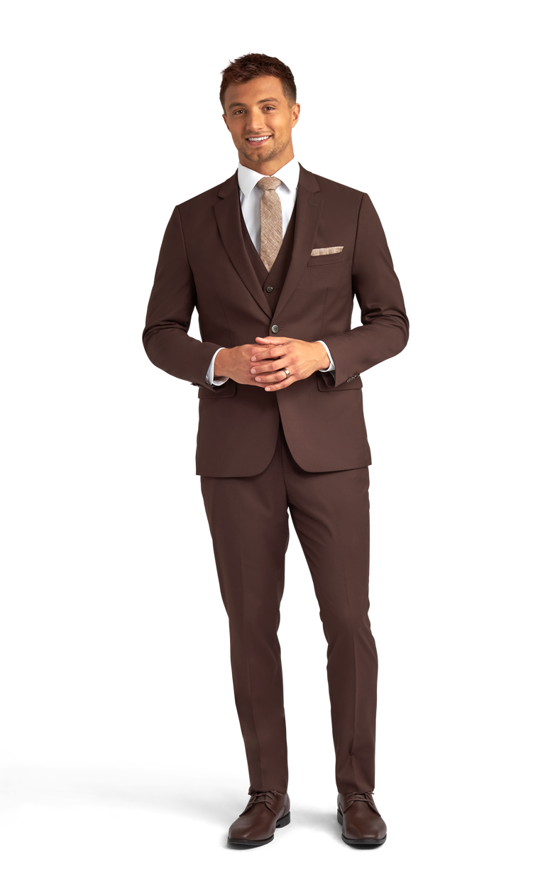 Chocolate Brown Stretch Suit Separates