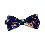 Navy Floral Bow Tie