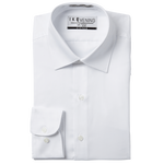 White Cotton Laydown Collar Shirt