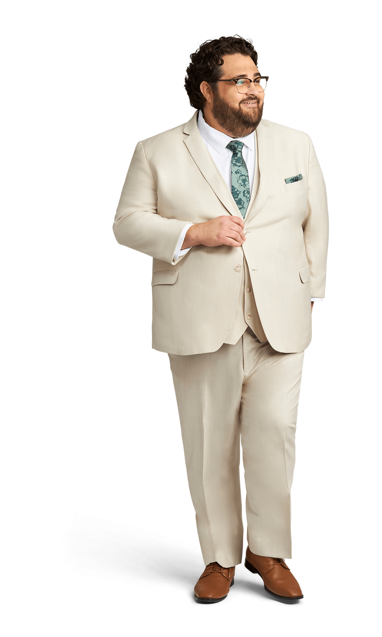 Tan Stretch Suit Separates