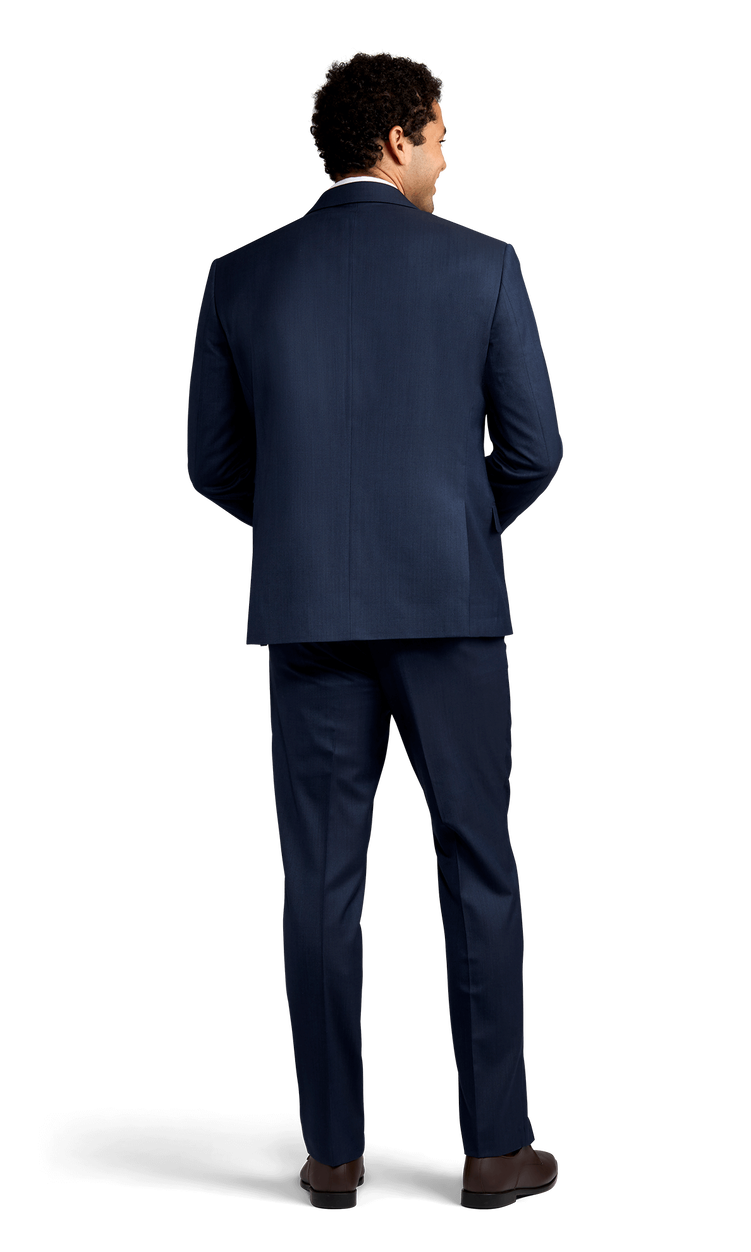 Michael Kors Navy Performance Suit Back View