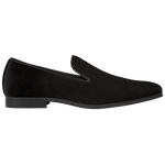 Black Velvet Loafer Shoe