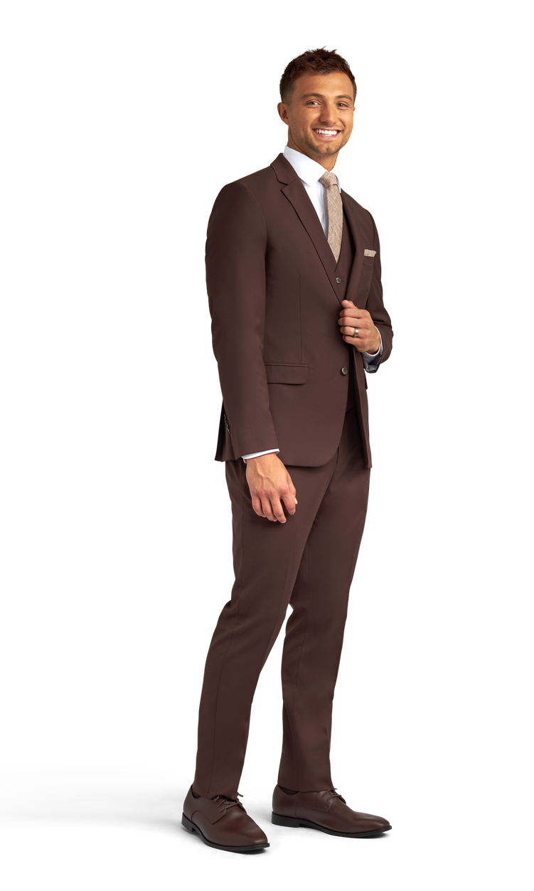 Chocolate Brown Stretch Suit Separates
