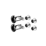 Black and Silver Studs & Cufflinks