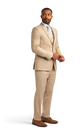 Khaki Stretch Suit Separates