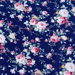 Navy Floral Pocket Square