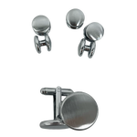 Silver Studs and Cufflinks