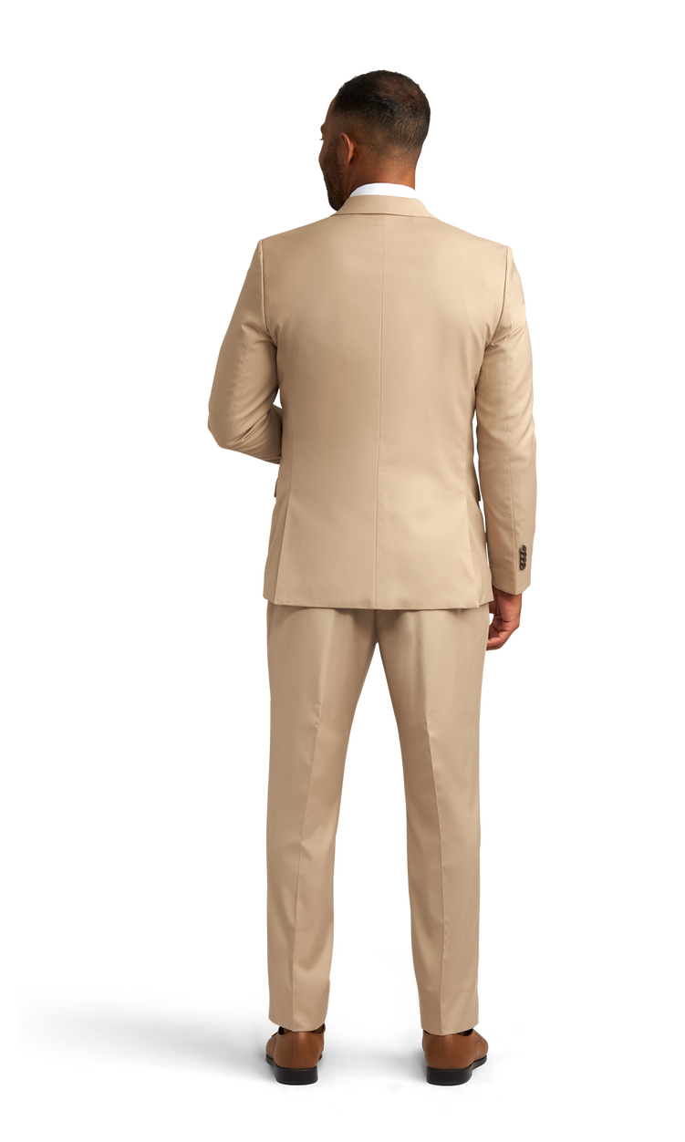 Khaki Stretch Suit Separates