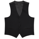 Black Performance Fabric Tuxedo Vest