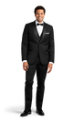 Black Stretch Notch Lapel Tuxedo Separates