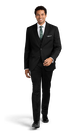 Black Stretch Suit Separates
