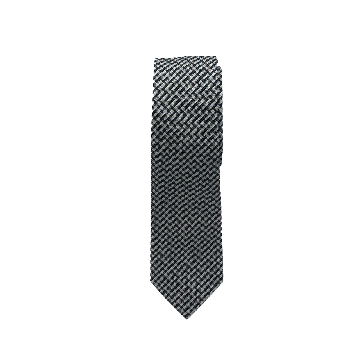 Gingham Plaid Skinny Self Tie