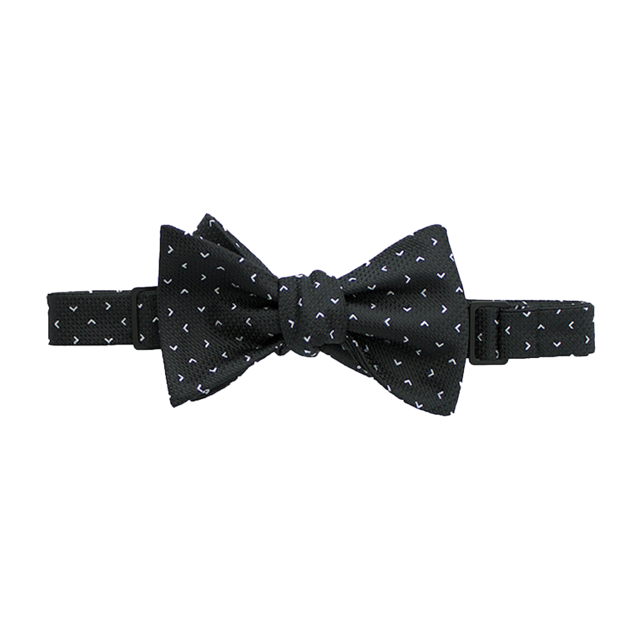 Black with White Arrows Bow Tie