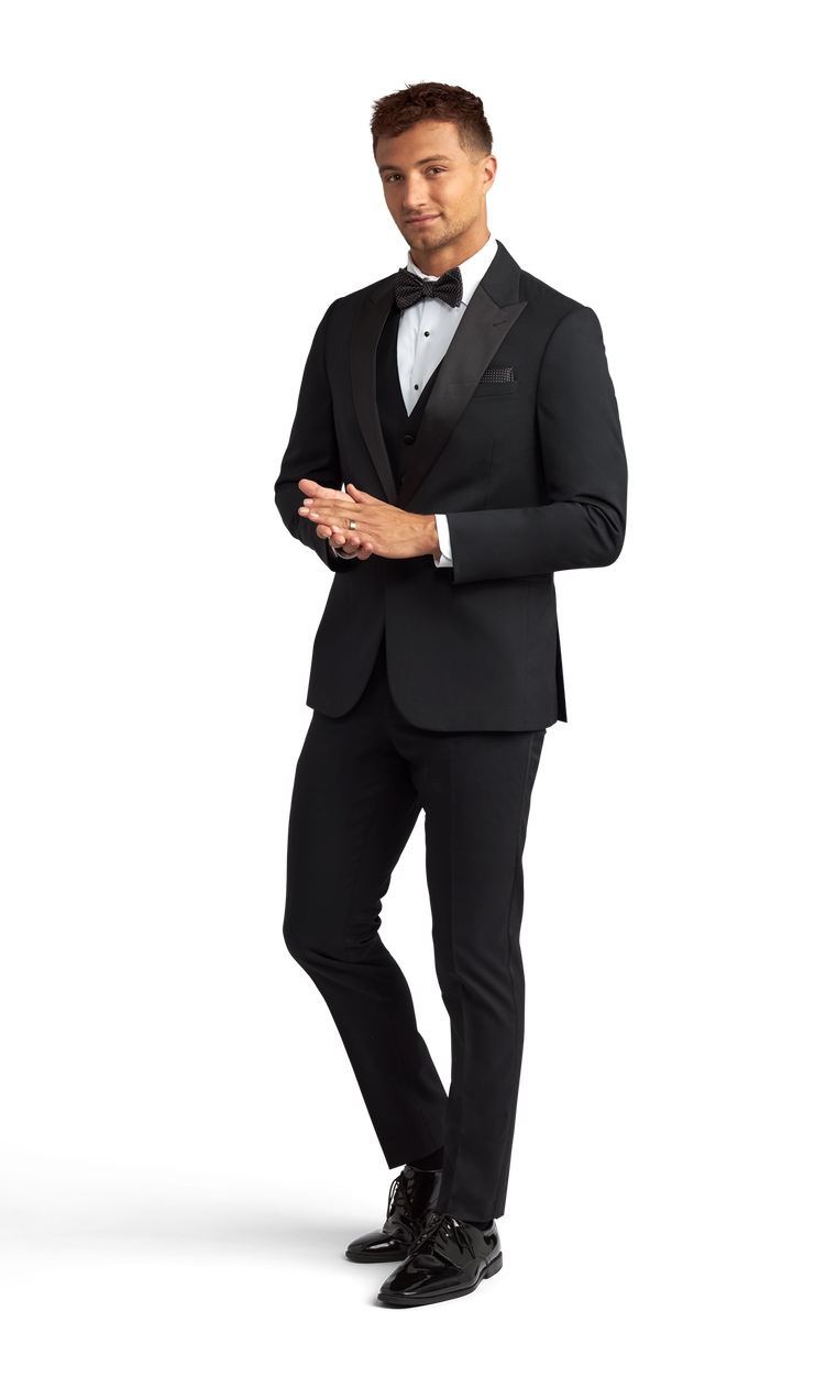 Front view of the Michael Kors tuxedo.